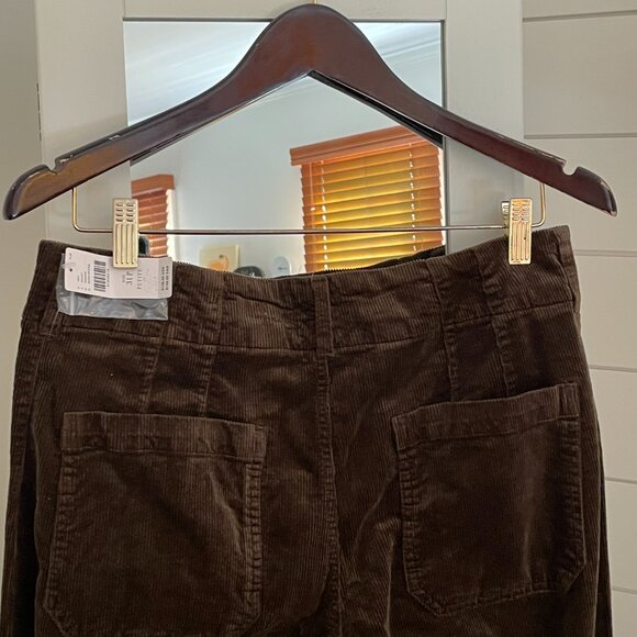 NWT 31P Moss - Colette Cropped Wide Leg Pants Maeve Corduroy - Anthropologie - Picture 4 of 8